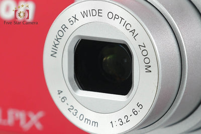 [Used] Nikon COOLPIX A100 Red Compact Digital Camera with Original Box