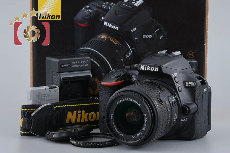 【中古】Nikon ニコン D5500 ブラック 18-55mm VR II レンズキット 元箱付き