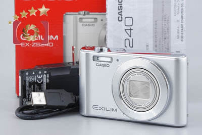 [Used] CASIO Casio EXILIM EX-ZS240 Silver Compact Digital Camera with Original Box