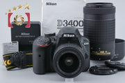 [Used] Nikon D3400 Black Double Zoom Kit