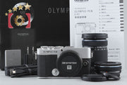 【中古】OLYMPUS オリンパス PEN E-P7 EZ ダブルズームキット シルバー シャッター回数僅少 元箱付き