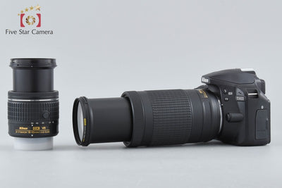 [Used] Nikon D3400 Black Double Zoom Kit, low shutter count, with original box