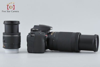 [Used] Nikon D3400 Black Double Zoom Kit, low shutter count, with original box