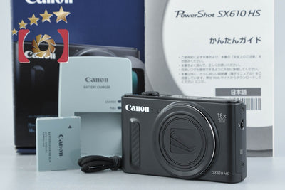 [Used] Canon PowerShot SX610 HS Black Compact Digital Camera with Original Box