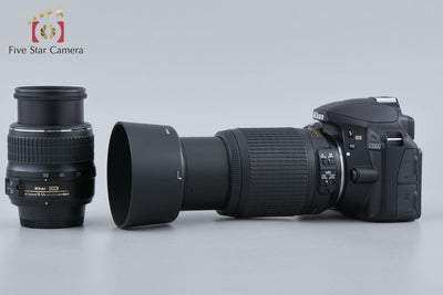 [Used] Nikon D3300 Black + AF-S DX NIKKOR 18-55mm f/3.5-5.6 G II ED + AF-S DX NIKKOR 55-200mm f/4-5.6 G ED VR