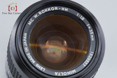 Used] MINOLTA MC W.ROKKOR-HH 35mm f/1.8