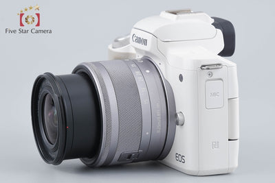 【中古】Canon キヤノン EOS Kiss M EF-M 15-45 IS STM レンズキット ホワイト