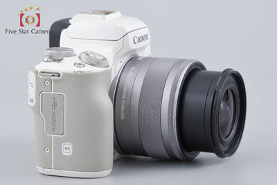 【中古】Canon キヤノン EOS Kiss M EF-M 15-45 IS STM レンズキット ホワイト