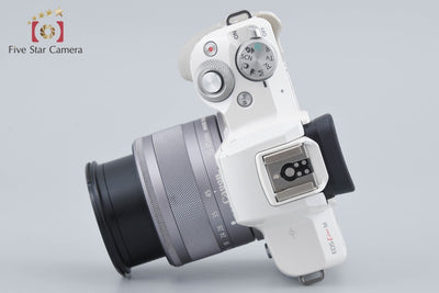 【中古】Canon キヤノン EOS Kiss M EF-M 15-45 IS STM レンズキット ホワイト