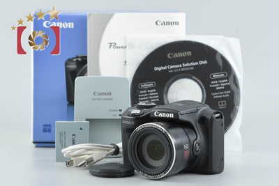 [Used] Canon PowerShot SX500 IS Black Compact Digital Camera with Original Box