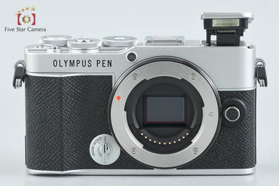 Used: OM SYSTEM (OLYMPUS) OM System PEN E-P7 Double Zoom Kit Silver - Low Shutter Count, Original Box Included