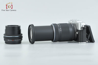Used: OM SYSTEM (OLYMPUS) OM System PEN E-P7 Double Zoom Kit Silver - Low Shutter Count, Original Box Included