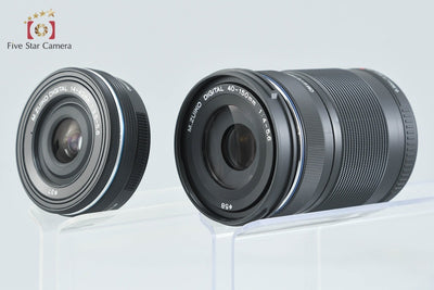 Used: OM SYSTEM (OLYMPUS) OM System PEN E-P7 Double Zoom Kit Silver - Low Shutter Count, Original Box Included