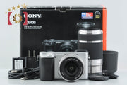 [Used] SONY Sony α6400 ILCE-6400 Silver Double Zoom Lens Kit, Low Shutter Count, With Original Box