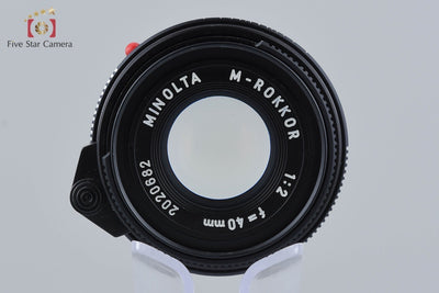 【Used】MINOLTA M-ROKKOR 40mm f/2 Leica M-mount