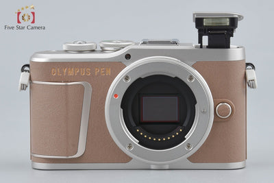 [Used] OLYMPUS Olympus PEN E-PL10 EZ Double Zoom Kit Brown - Low Shutter Count, With Original Box