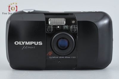 【中古】OLYMPUS オリンパス μ[mju:] ブラック コンパクトフィルムカメラ