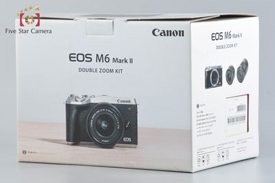 [Used] Canon EOS M6 Mark II Double Zoom Kit Silver with Original Box