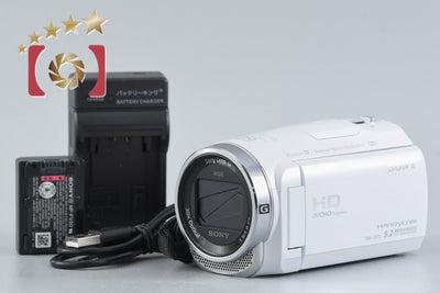Used: SONY Handycam HDR-CX675 White Digital Video Camera Multi-language support