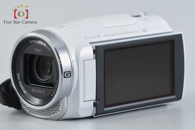 Used: SONY Handycam HDR-CX675 White Digital Video Camera Multi-language support