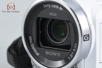 Used: SONY Handycam HDR-CX675 White Digital Video Camera Multi-language support