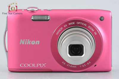 Used: Nikon COOLPIX S3300 Strawberry Pink Compact Digital Camera with Original Box