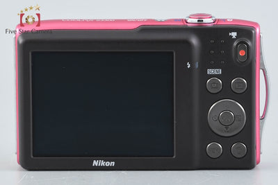 Used: Nikon COOLPIX S3300 Strawberry Pink Compact Digital Camera with Original Box