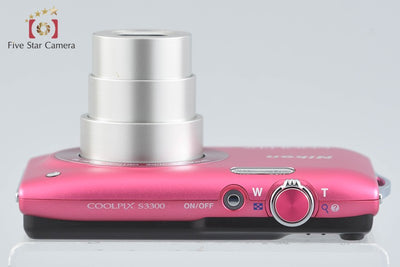 Used: Nikon COOLPIX S3300 Strawberry Pink Compact Digital Camera with Original Box