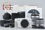 [Used] Panasonic LUMIX DMC-GF6 Double Zoom Lens Kit White with original box