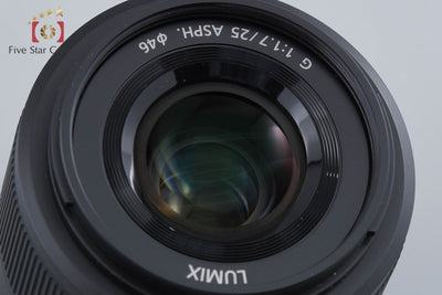 [Used] Panasonic LUMIX G 25mm f/1.7 ASPH. H-H025 Black