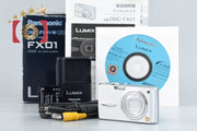 [Used] Panasonic LUMIX DMC-FX01 Pearl White Compact Digital Camera with Original Box