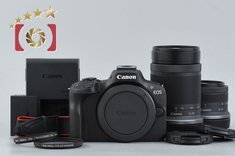 Used: Canon EOS R50 Double Zoom Kit Black, Low Shutter Count