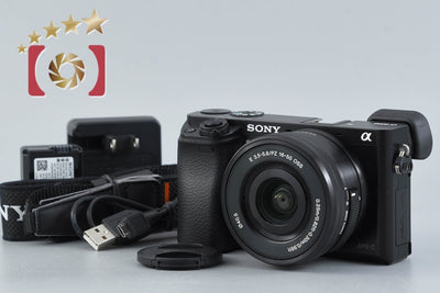 [Used] SONY Sony α6000 ILCE-6000 Black Power Zoom Lens Kit, Low Shutter Count, Multi-language Support
