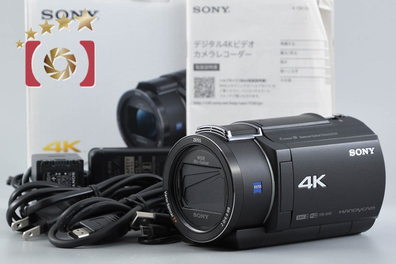 [Used] SONY HANDYCAM FDR-AX45 Black Video Camera with Original Box, Multilingual Support