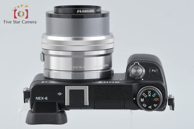 【中古】SONY ソニー α NEX-6 パワーズームレンズキット ブラック シャッター回数僅少 多言語対応
