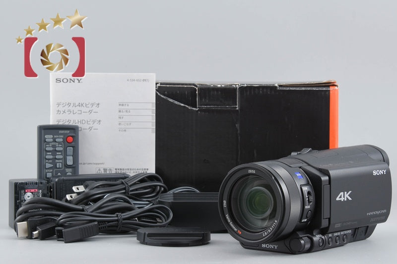 [Used] SONY HANDYCAM FDR-AX100 Camcorder with Original Box