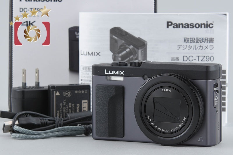 [Used] Panasonic LUMIX DC-TZ90 Silver Compact Digital Camera with Original Box