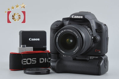 [Used] Canon EOS Kiss X3 EF-S 18-55 IS Lens Kit + BG-E5 Battery Grip, Low Shutter Count