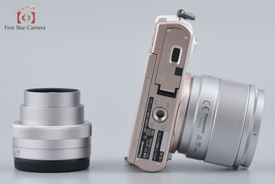 【中古】Panasonic パナソニック LUMIX DC-GF10 ダブルレンズキット ホワイト シャッター回数僅少