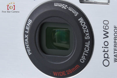 【中古】PENTAX ペンタックス Optio W60 シルバー コンパクトデジタルカメラ