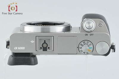 [Used] SONY α6000 ILCE-6000 Silver Mirrorless Interchangeable Lens Camera, Low Shutter Count, Multi-language Support