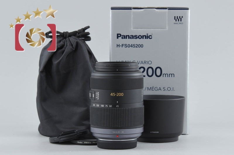 [Used] Panasonic LUMIX G VARIO 45-200mm f/4-5.6 MEGA O.I.S. H-FS045200 with original box