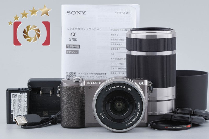[Used] SONY α5100 ILCE-5100 Double Zoom Lens Kit Brown Multilingual