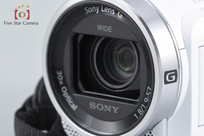 Used: SONY Handycam HDR-CX680 White Digital Video Camera Multi-Language Support