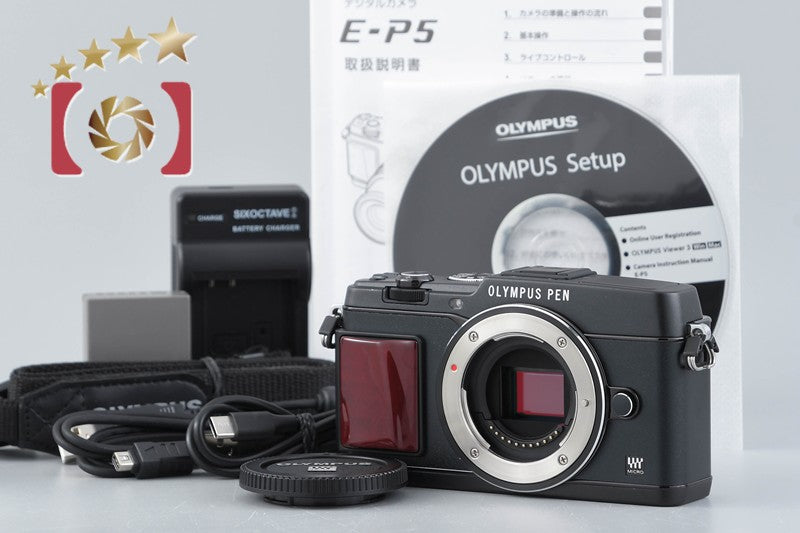 【中古】OLYMPUS オリンパス PEN Lite E-PL5 ブラック プレミアムモデル ミラーレス一眼カメラ シャッター回数僅少