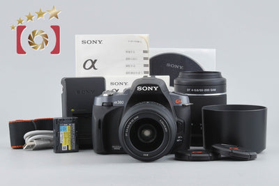 【中古】SONY ソニー α380 DSLR-A380Y ダブルズームレンズキット シャッター回数僅少