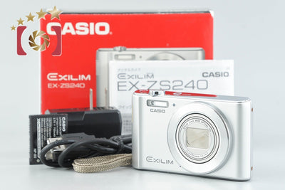[Used] CASIO Casio EXILIM EX-ZS240 Silver Compact Digital Camera with Original Box