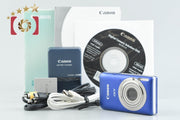 [Used] Canon IXY 210F Blue Compact Digital Camera with Original Box