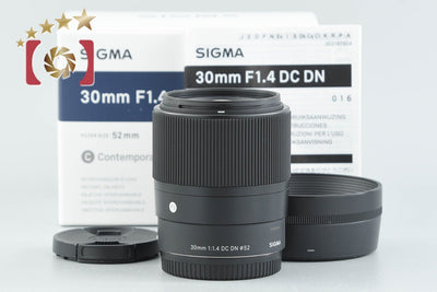【中古】SIGMA シグマ 30mm f/1.4 DC DN Contemporary ソニーEマウント用 元箱付き