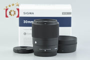 Used SIGMA 30mm f/1.4 DC DN Contemporary for Fujifilm X-mount with original box